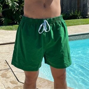 NWT Charter Club Green Swim Trunks with Pockets MT03